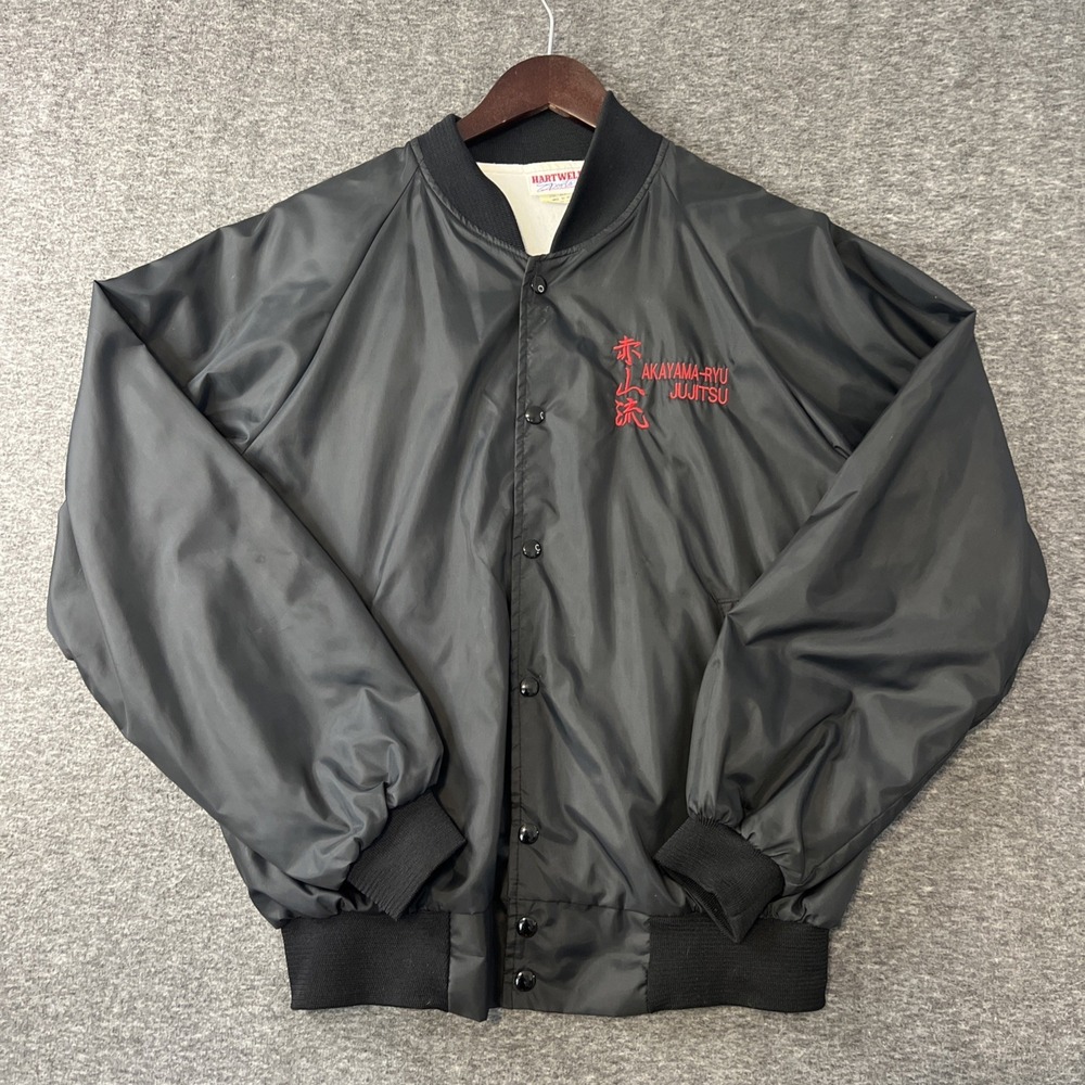 Vintage 90s Hartwell Akayama-Ryu Jujitsu Jacket Size L Embroidered Made In‎ USA